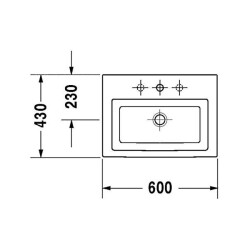 Duravit 2nd Floor Lavabo 60 cm Beyaz 0491600027 - 2