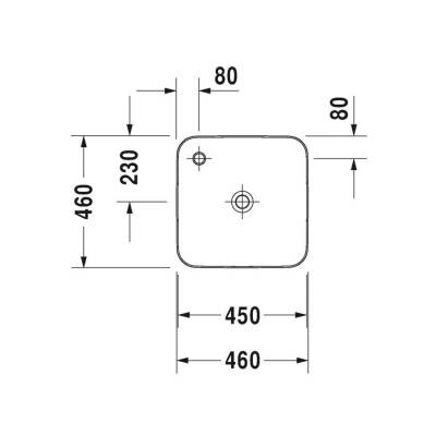 Duravit Cape Cod Batarya Delikli Çanak Lavabo 46 cm - 2340460000 - 2