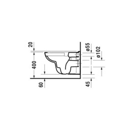 Duravit D-Code Rimless Asma Klozet 25703900752 - 3