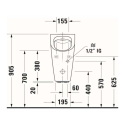 Duravit ME By Starck Rimless Elektrikli Pisuvar 2809310093 - 3