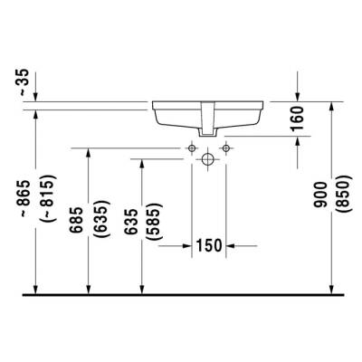 Duravit Vero Tezgah Altı Lavabo 48 cm 0330480000 - 3