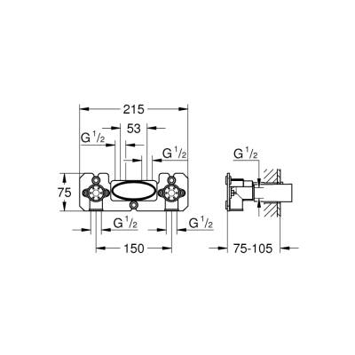 Grohe AçıkGizli Valfli Batarya İçin İç Gövde - 26449000 - 2