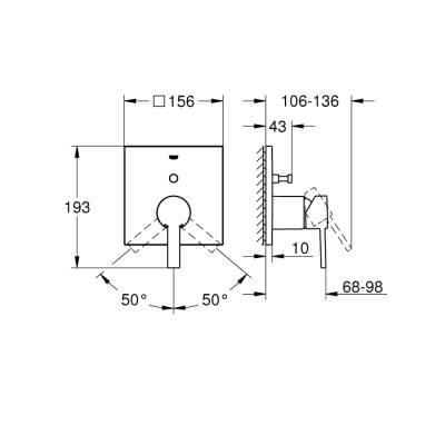 Grohe Allure Ankastre BanyoDuş Bataryası - 24070000 - 2