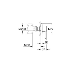 Grohe Allure Ankastre Stop Valf - 19384000 - 2