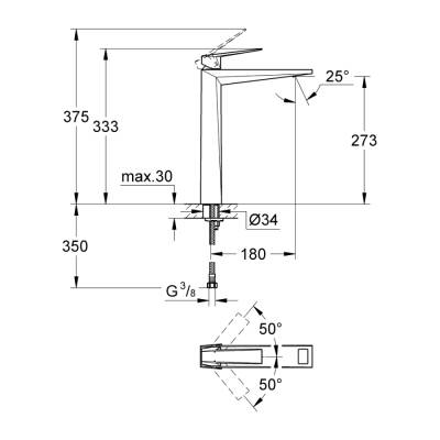 Grohe Allure Brilliant Tek Kumandalı Lavabo Bataryası Xl-Boyut - 23114Al0 - 2