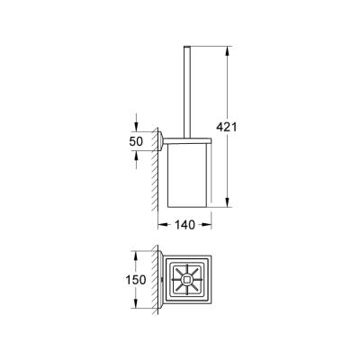 Grohe Allure Brilliant Tuvalet Fırçası Seti - 40500000 - 2