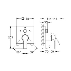 Grohe Allure Tek Kumandalı 3 Yönlü Banyo Bataryası - 29176001 - 2