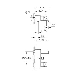 Grohe Allure Tek Kumandalı Banyo Bataryası - 32826000 - 2