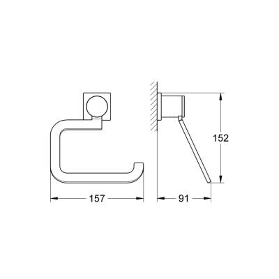 Grohe Allure Tuvalet Kağıtlığı - 40279000 - 2