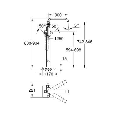 Grohe Allure Yerden Küvet Bataryası - 32754002 - 2