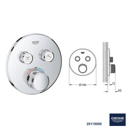 Grohe Ankastre Banyo Duş Seti + Hüppe Galata X Duş Kanalı -11 - 4