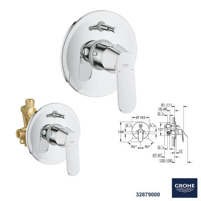 Grohe Ankastre Banyo Duş Seti + Hüppe Galata X Duş Kanalı -13 - 4