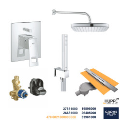 Grohe Ankastre Banyo Duş Seti + Hüppe Galata X Duş Kanalı -25 - 1