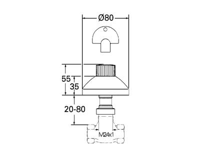 Grohe Ankastre Stop Valf - 19840000 - 2