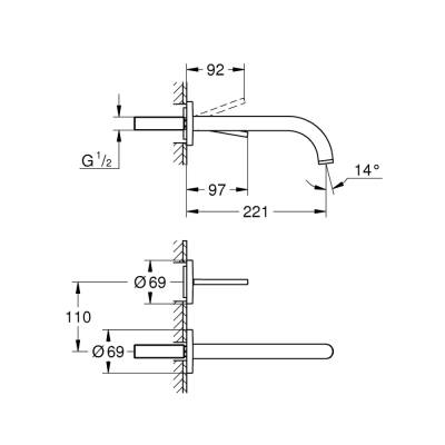 Grohe Atrio 2 Delikli Joystick Lavabo Bataryası - 19918003 - 2