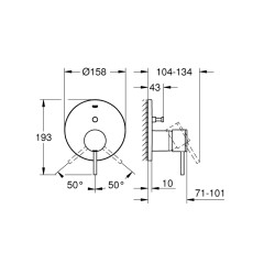 Grohe Atrio Ankastre BanyoDuş Bataryası - 24066Dc3 - 2