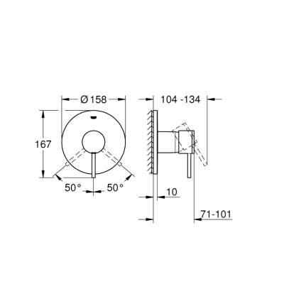 Grohe Atrio Ankastre Duş Bataryası - 24065Al3 - 2