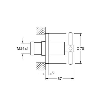 Grohe Atrio Ankastre Stop Valf - 19069Al3 - 2