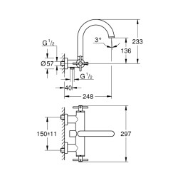 Grohe Atrio Banyo Bataryası - 25010Al3 - 2