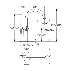 Grohe Atrio Banyo Bataryası - 25044003 - 2