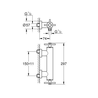 Grohe Atrio Duş Bataryası - 26003003 - 2