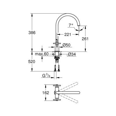 Grohe Atrio Eviye Bataryası - 30362000 - 2