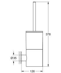 Grohe Atrio Tuvalet Fırçası Seti - 40314003 - 2