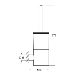 Grohe Atrio Tuvalet Fırçası Seti - 40314Al3 - 2