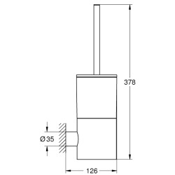 Grohe Atrio Tuvalet Fırçası Seti - 40314EN3 - 2