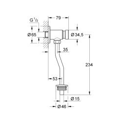 Grohe Basmalı Pisuar Yıkama Valfi - 37396000 - 2