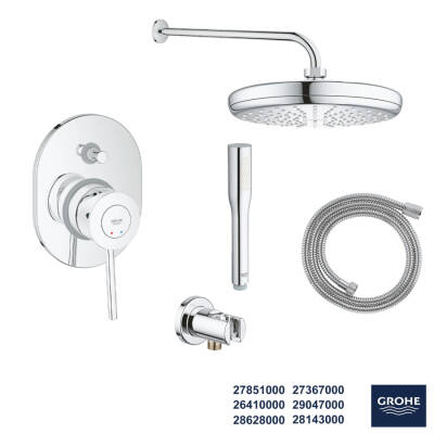 Grohe Bau Classic Ankastre BanyoDuş Bataryası Seti 27 - 1