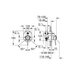 Grohe Bauclassic Ankastre BanyoDuş Bataryası - 29047000 - 2