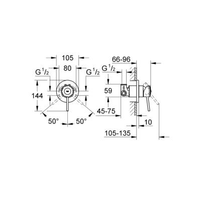 Grohe Bauclassic Ankastre Duş Bataryası - 29048000 - 2