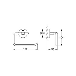 Grohe Baucosmopolitan Tuvalet Kağıtlığı - 40457001 - 2