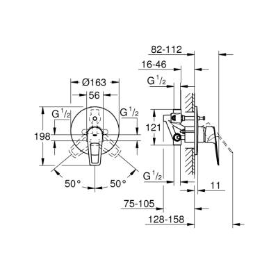 Grohe Bauloop Tek Kumandalı Banyo Bataryası - 29081001 - 2