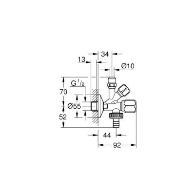 Grohe Bulaşık Makinaları Ve Eviye Bataryaları İçin Çift Çıkışlı Musluk - 22035000 - 2