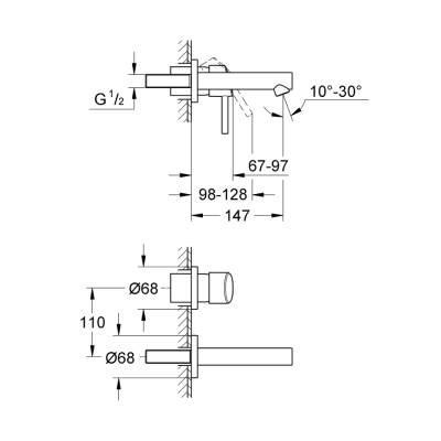 Grohe Concetto 2 Delikli Lavabo BataryasıS-Boyut - 19575001 - 2