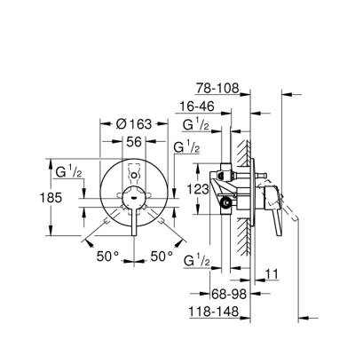 Grohe Concetto Tek Kumandalı Banyo Bataryası - 32214001 - 2