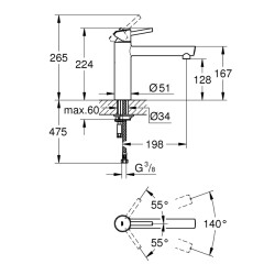 Grohe Concetto Tek Kumandalı Eviye Bataryası - 31128DC1 - 2