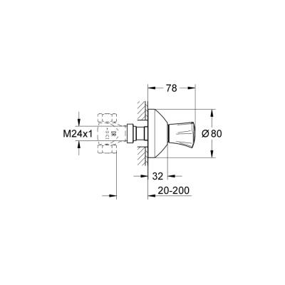 Grohe Costa L Ankastre Stop Valf - 19807001 - 2