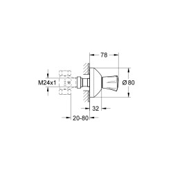 Grohe Costa L Ankastre Stop Valf - 19808001 - 2