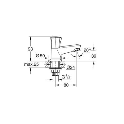 Grohe Costa L Lavabo Musluğu 12 - 20404001 - 2