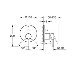Grohe Essence Ankastre BanyoDuş Bataryası - 24058En1 - 2