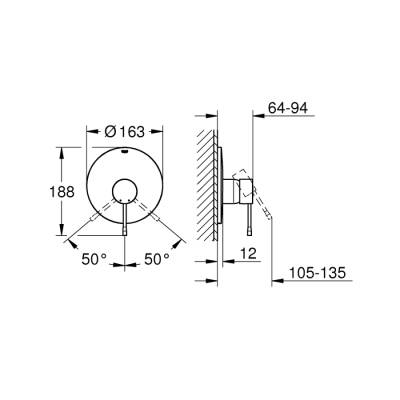 Grohe Essence Ankastre Duş Bataryası - 19286GL1 - 2