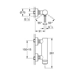 Grohe Essence Tek Kumandalı Duş Bataryası - 33636Dc1 - 2