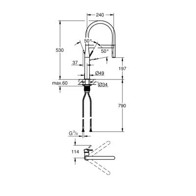 Grohe Essence Tek Kumandalı Eviye Bataryası - 30294000 - 2