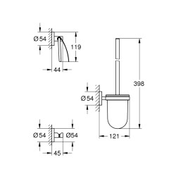 Grohe Essentials City 3Ü 1 Arada Tuvalet Aksesuar Seti - 40407001 - 2