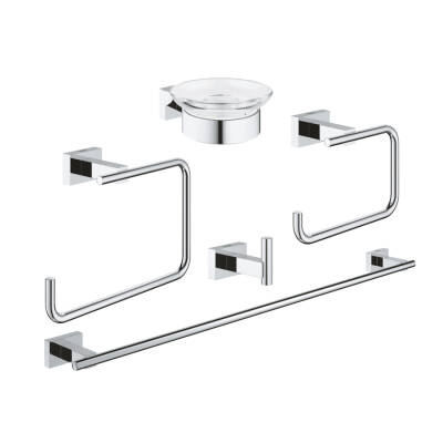 Grohe Essentials Cube 5İ Bir Arada Banyo Aksesuar Seti - 40758001 - 1