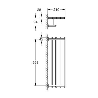 Grohe Essentials Cube Banyo Havluluğu - 40512Dc1 - 2