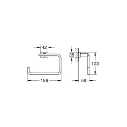 Grohe Essentials Cube Halka Havluluk - 40510001 - 2